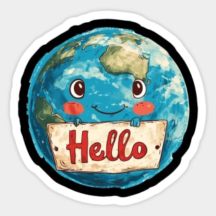 Earth cartoon Sticker